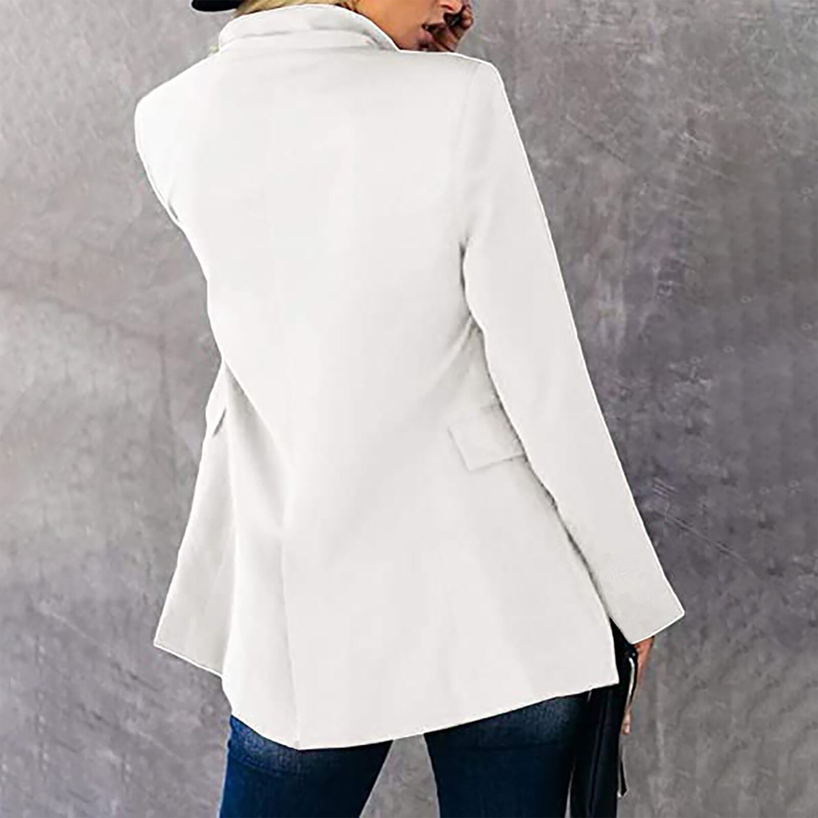 여성 캐주얼 경량 얇은 재킷 슬림 코트 긴 소매 블레이저 사무실 비즈니스 코트 재킷, 여성 트렌치 코트